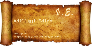 Völgyi Edina névjegykártya