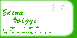 edina volgyi business card
